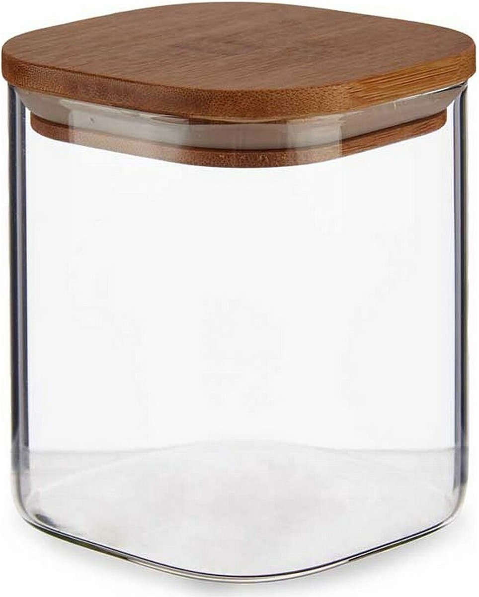 Vivalto voorraadpot van glas met bamboe deksel – 880 ml, luchtdicht – foto 2