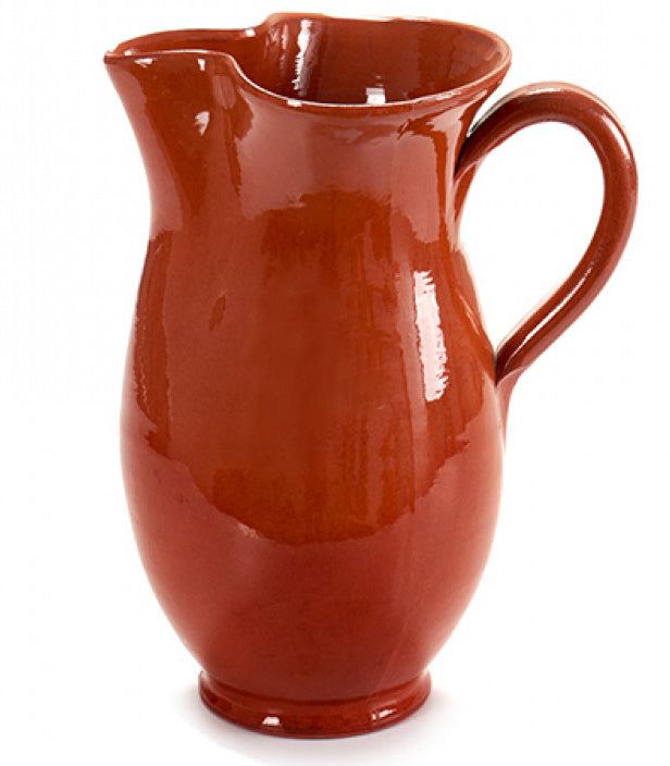 Handgemaakte terracotta waterkan van klei – La Dehesa, 16 x 12 x 20 cm
