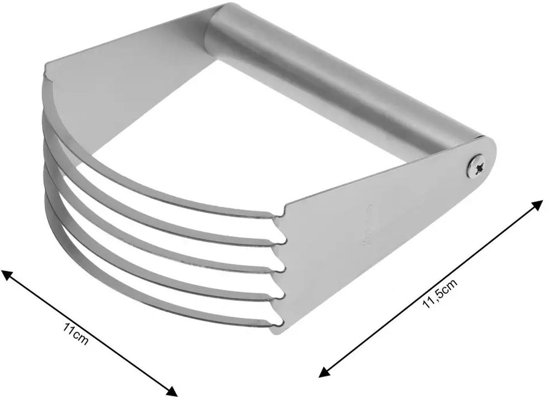 Kinghoff KH3378 - Hachoir de cuisine manuel en inox - 5 lames tranchantes - Idéal pour faire de la pâte, hacher le beurre et plus encore
