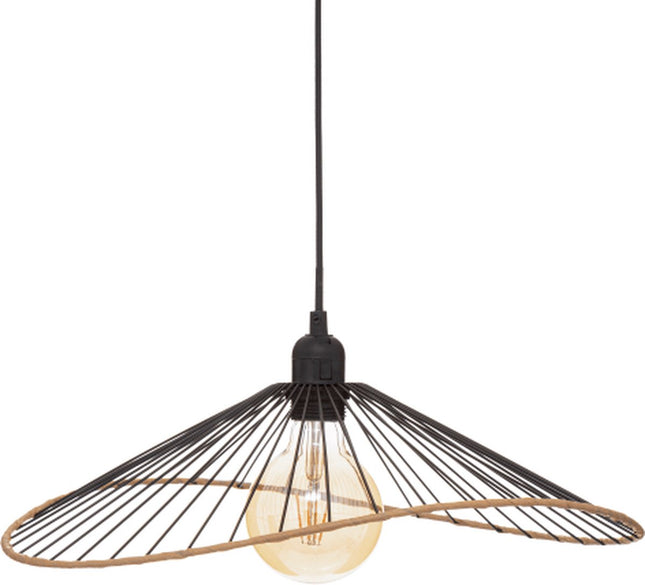 Suspension moderne Alara fil métallique noir