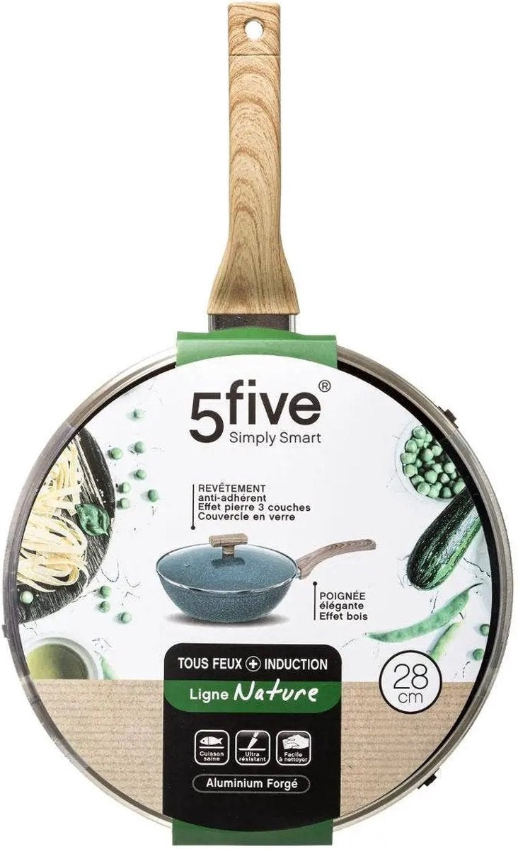Secret de Gourmet hapjespan met glazen deksel – grijze wokpan, Ø 25 of 28 cm – foto 3