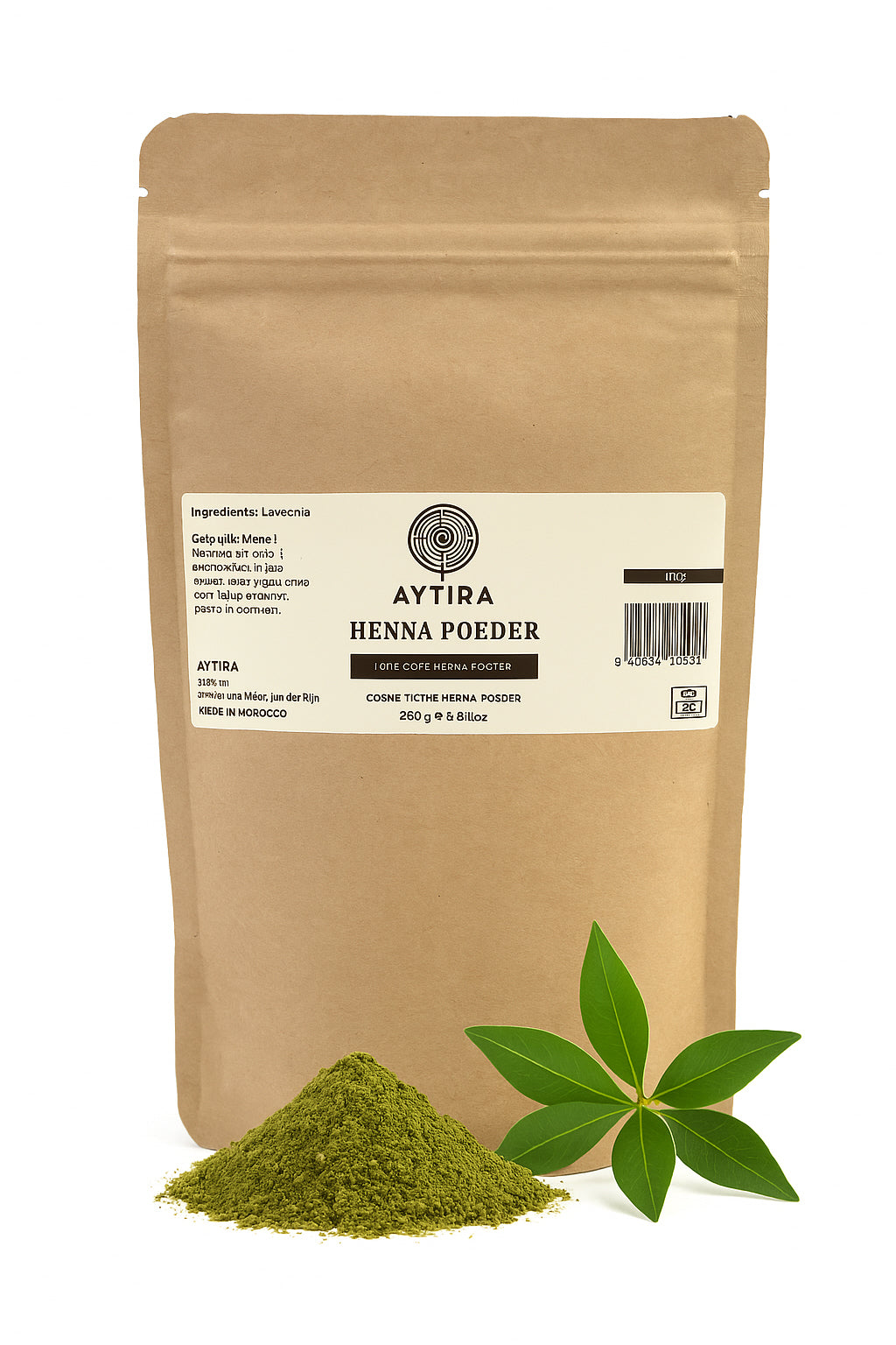 Aytira natuurlijke henna – hennapoeder voor haar en hennatattoos, 250 g