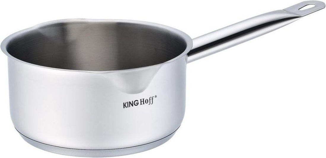 Kinghoff steelpan 16 cm, 1,5 liter – rvs sauspan met maatverdeling
