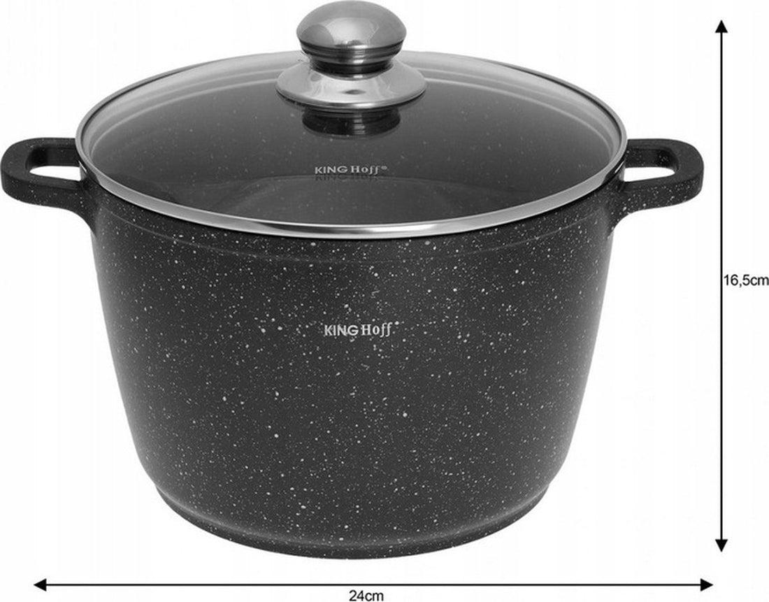 Hoge Braadpan - met Aromaknop - 24 cm - 6. 2 liter
