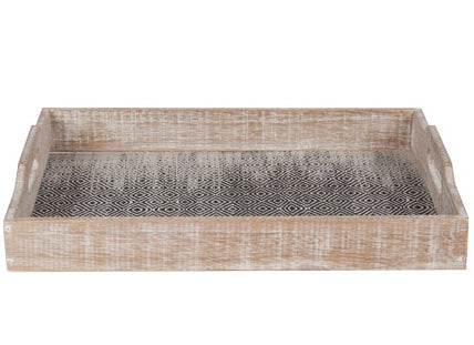 Lot de 2 plateaux en bois « splash »
