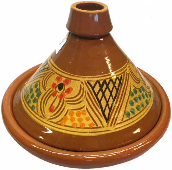 Slaoui tajine Ø 30 cm – Marokkaanse kooktajine van aardewerk, 22 cm hoog – foto 2
