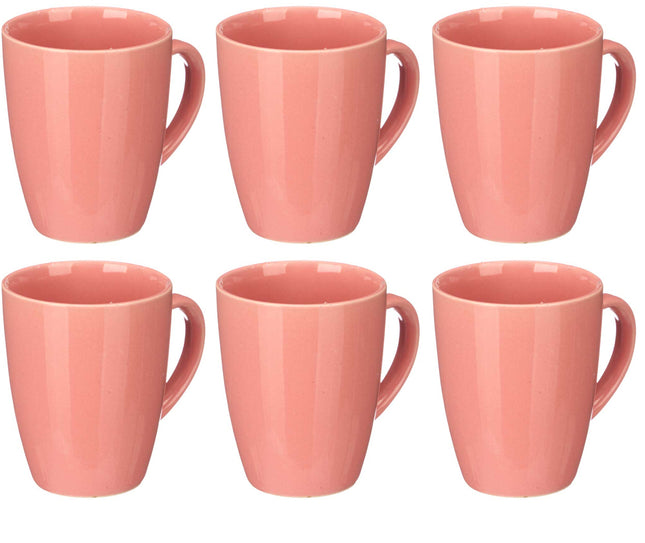 Vessia Mystique roze mokken (6 stuks) – koffiemok en theebeker 330 ml