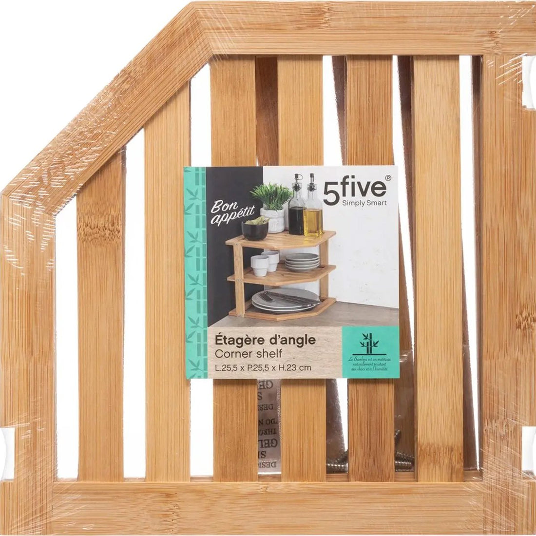 5Five aanrecht organizer van bamboe – keukenrek met 2 lagen, 26 x 23 x 26 cm – foto 3