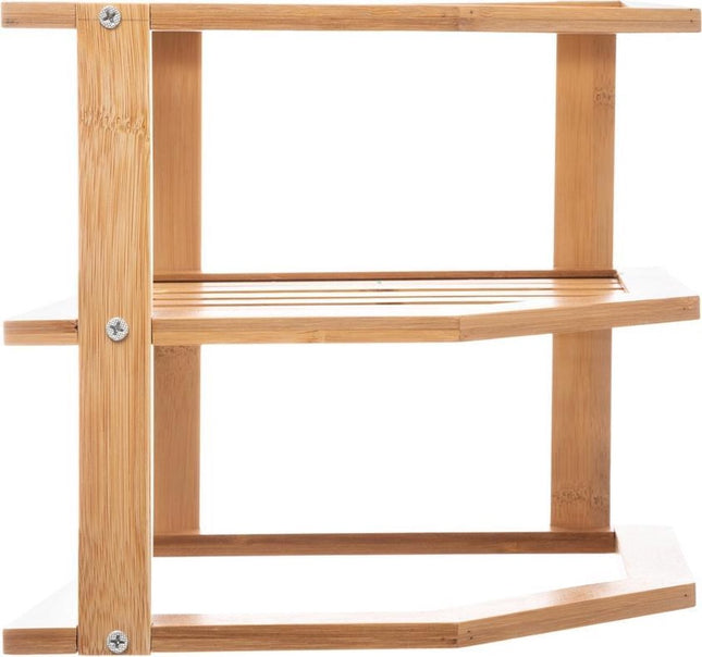 5Five aanrecht organizer van bamboe – keukenrek met 2 lagen, 26 x 23 x 26 cm – foto 2
