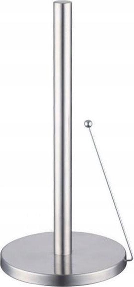 Kinghoff keukenrolhouder met rem – rvs, zilver, 15 x 33 cm – foto 2