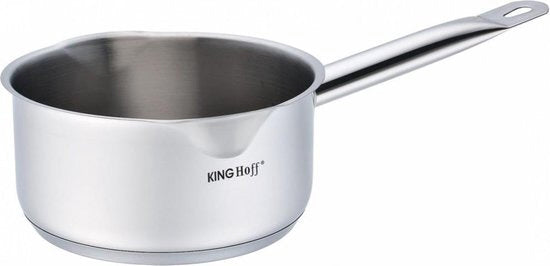 Kinghoff 1124 steelpan Ø 14 cm – rvs sauspan, 1 liter, alle warmtebronnen