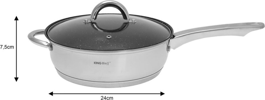 Kinghoff 4457 pannenset 12-delig, rvs – voor alle warmtebronnen – foto 5