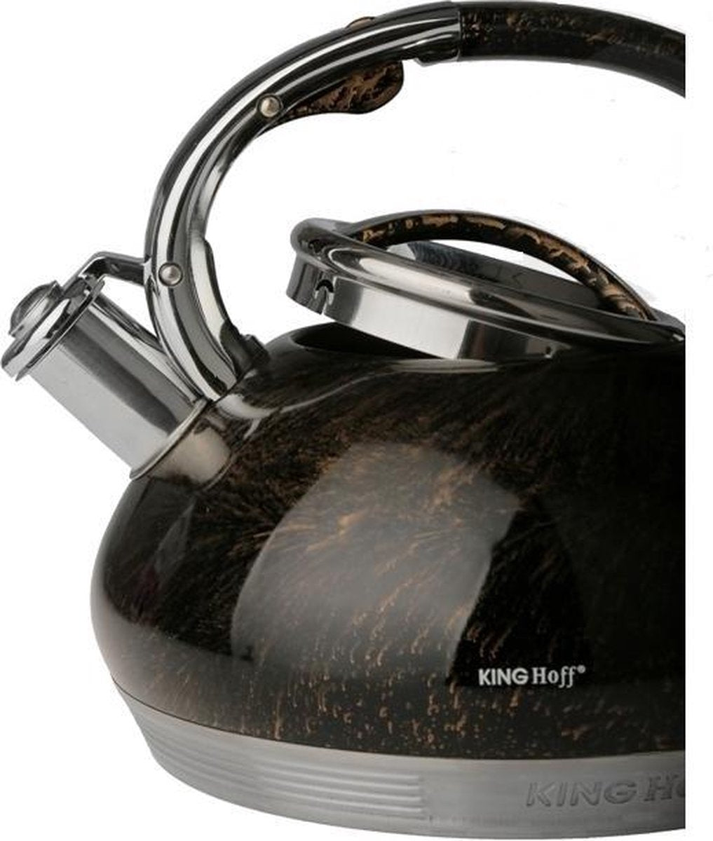 Kinghoff fluitketel RVS 3 liter – voor alle warmtebronnen en inductie – foto 3