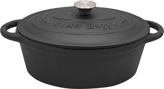 Kinghoff gietijzeren braadpan 6,2 liter – 33 x 26 cm, alle warmtebronnen en oven