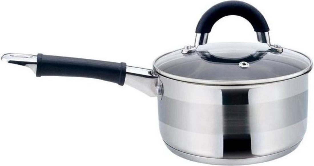Kinghoff 1255 steelpan met deksel – rvs, Ø 16 cm, 1,5 liter, met maatverdeling