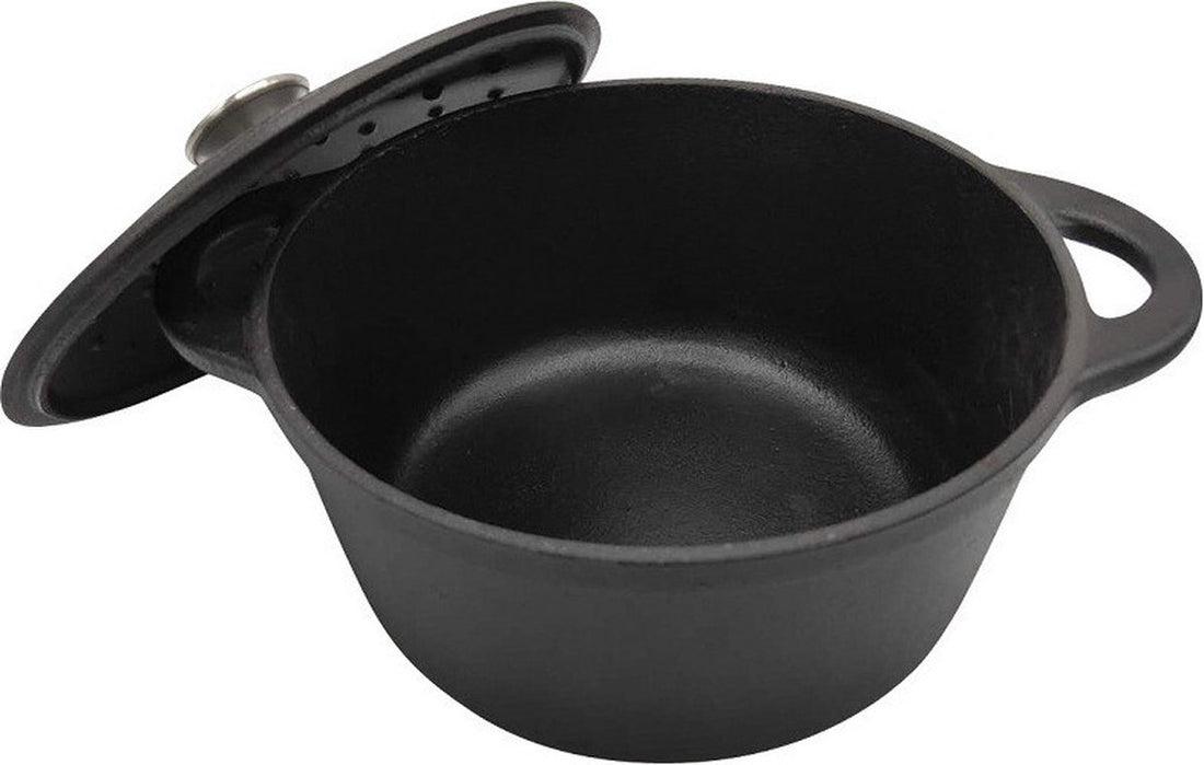 Kinghoff gietijzeren braadpan zwart 22 cm – 2,4 liter, oven en inductie – foto 2