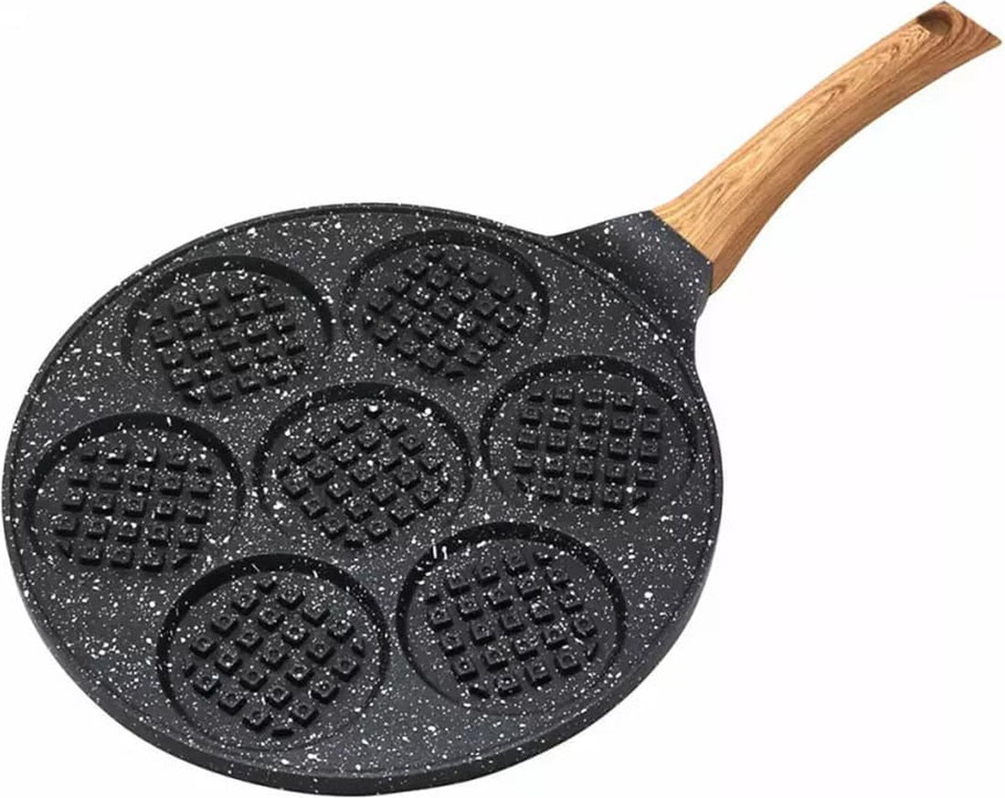 Kinghoff pannenkoekenpan wafelvorm Ø 26,5 cm – 7 vakken, marmercoating – foto 2
