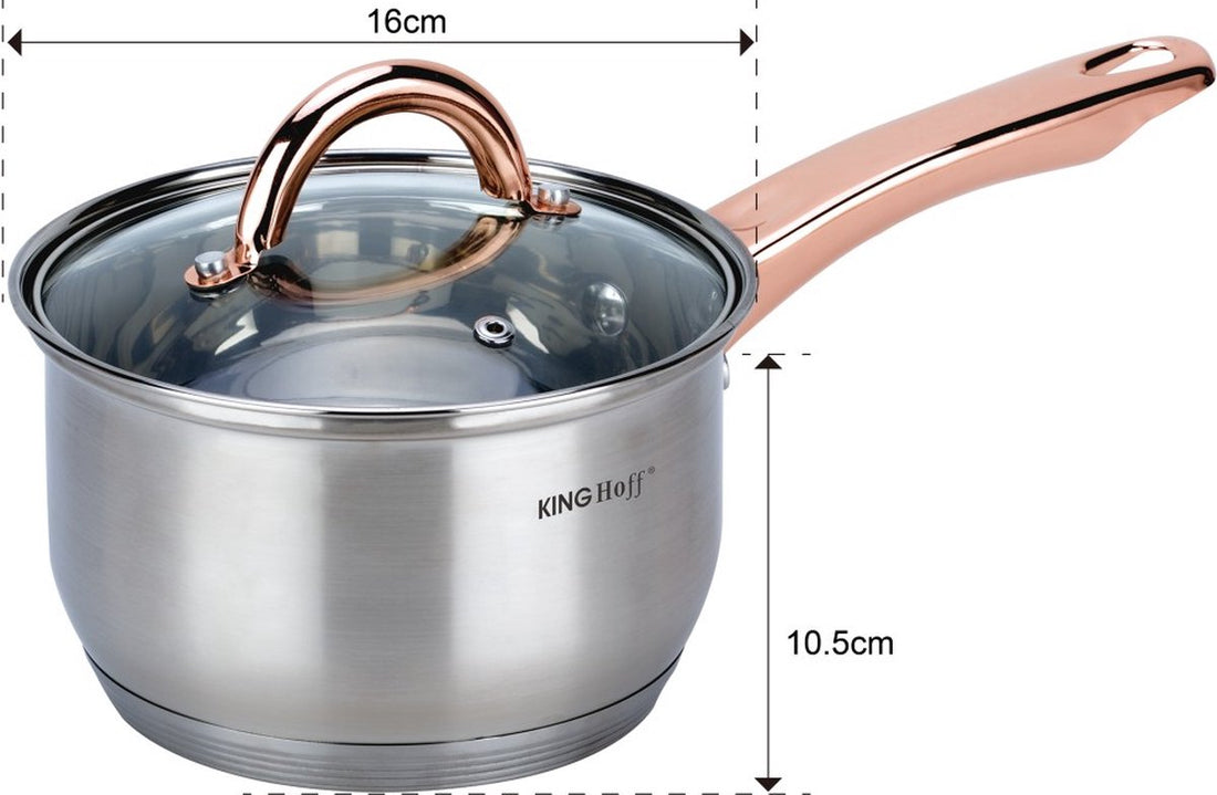 Kinghoff - Batterie de cuisine 12 pièces - casseroles - 16-16-18-20-24-24 cm - avec couvercle