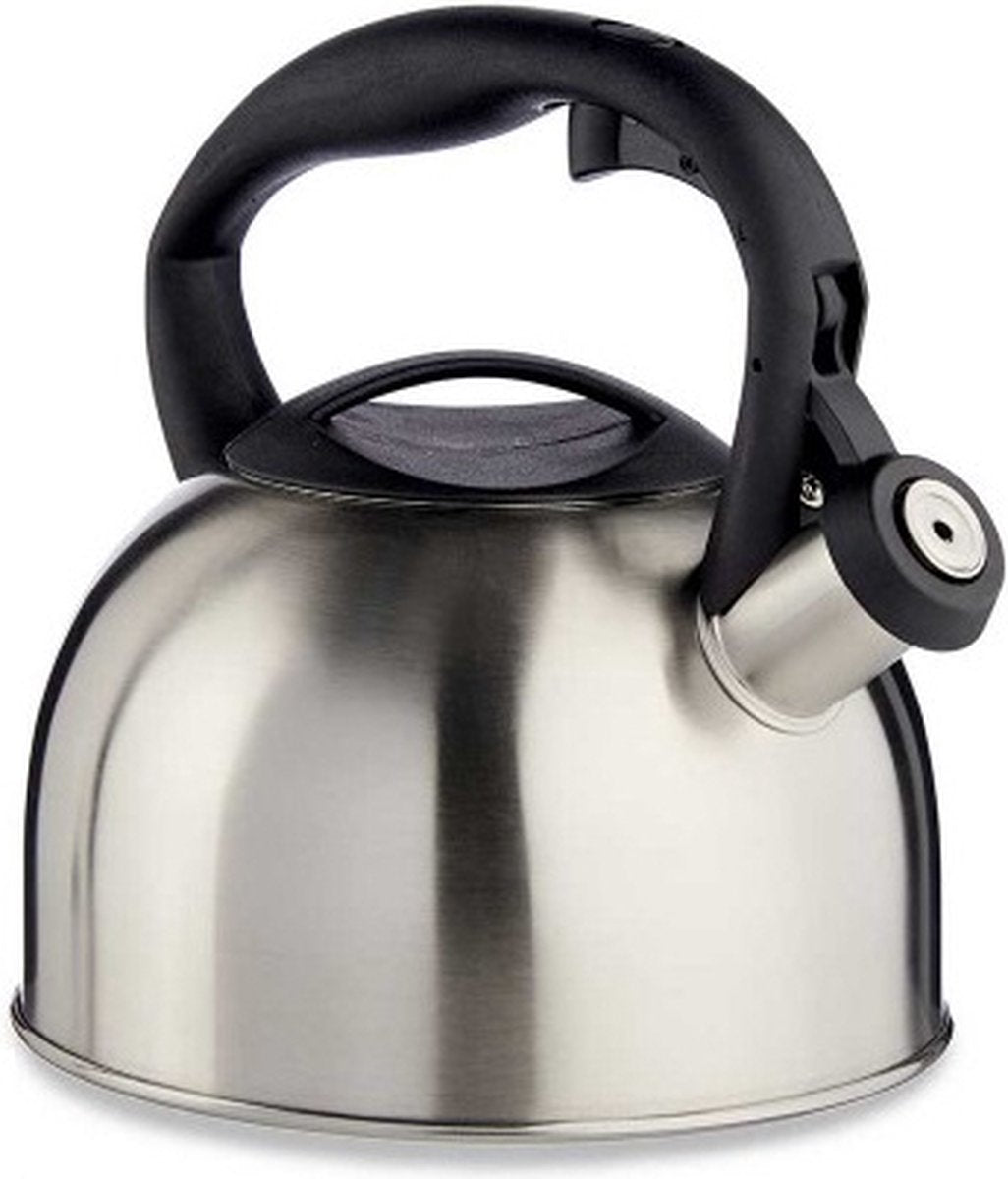 Kinghoff fluitketel 2 liter van RVS – voor alle warmtebronnen, ook inductie