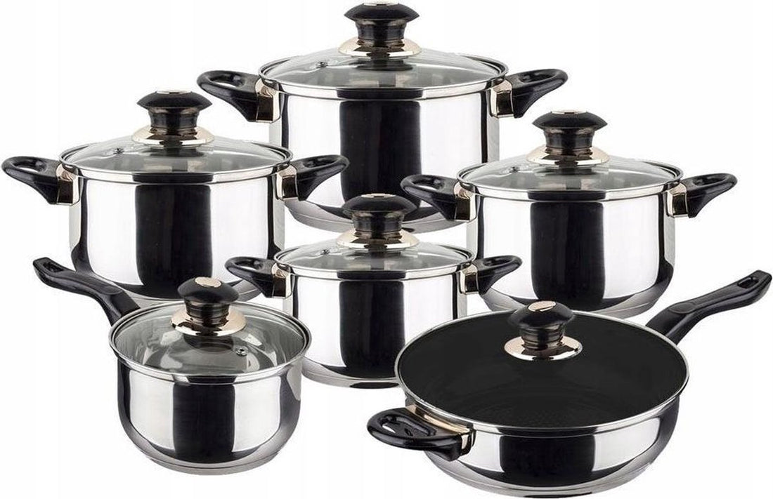 Kinghoff KH4441 pannenset RVS 12-delig – 6 pannen met deksel, ook inductie