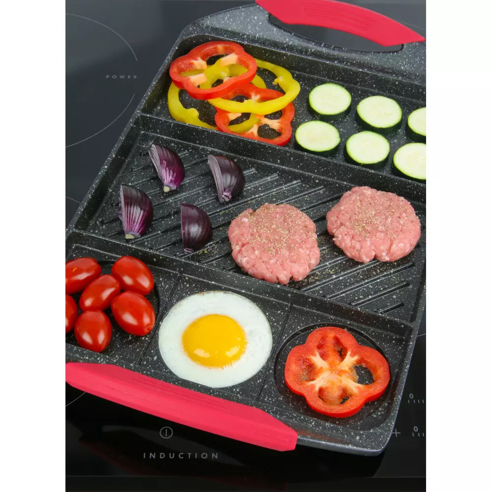 Kinghoff grillpan 42 x 27 cm – marmeren antiaanbaklaag, voor inductie – foto 3