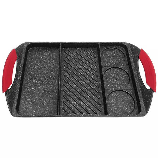 Kinghoff grillpan 42 x 27 cm – marmeren antiaanbaklaag, voor inductie