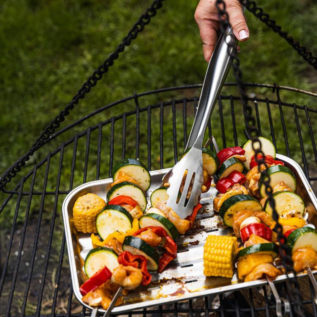 Kinghoff KH-1916 grill bakplaat RVS – voor barbecue en oven, 34 x 24 cm – foto 3