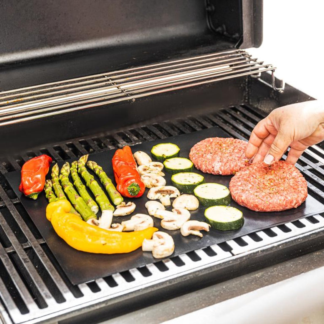 Kinghoff KH-1920 BBQ matjes, set van 3 – grillmatten 40 x 33 cm, tot 200 °C – foto 5