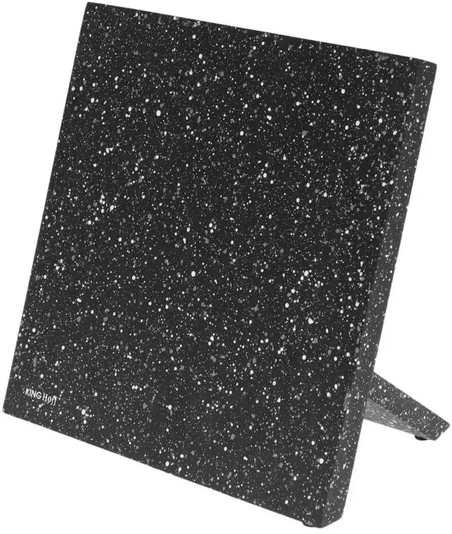 Kinghoff messenblok magnetisch – universeel messenrek in zwarte marmerlook – foto 2