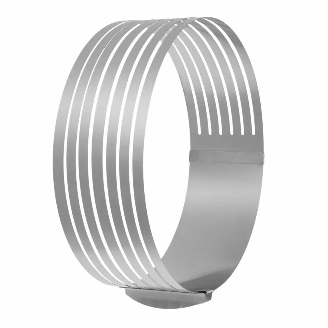 Set van 3 Cake Ringen - Roestvrij Staal - Ø 24-30 cm x 8, 5 cm Hoogte - Verstelbare Diameter - Cakevorm - Bakvorm - Verstelbaar