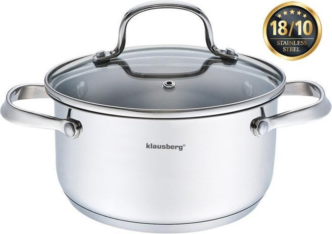Klausberg Prestige II kookpan met deksel – 18/10 RVS, Ø 24 cm, 5,8 liter – foto 2