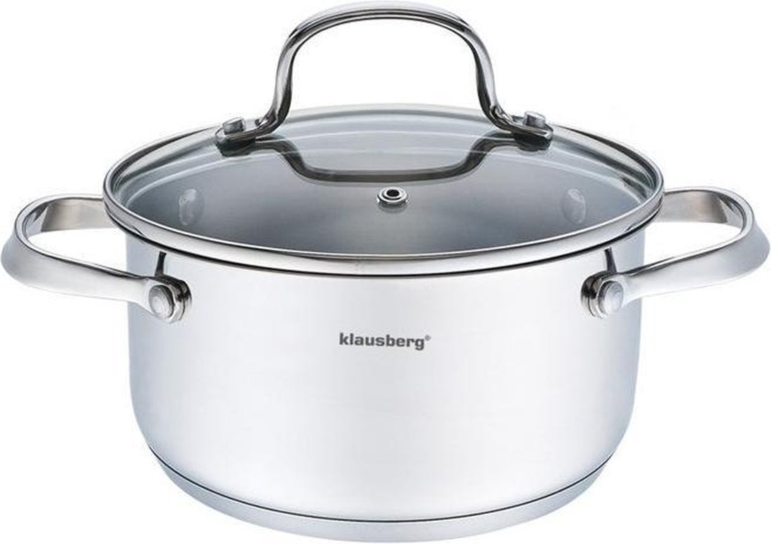 Klausberg Prestige II kookpan met deksel – 18/10 RVS, Ø 24 cm, 5,8 liter