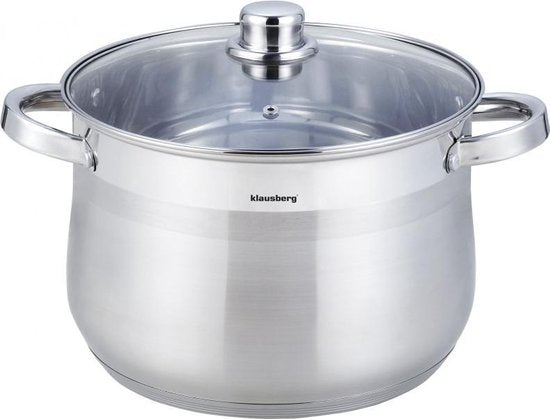 Klausberg 7162 - soeppan met deksel - 7,0 L - Ø22 cm - RVS - inductie - alle warmtebronnen