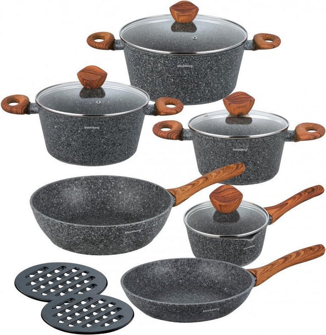 Klausberg 7242 cookware set - 12-piece - Forged Aluminum - All heat sources