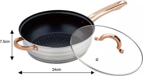 Klausberg 7700 pannenset 12-delig – RVS kookpannen 16 tot 24 cm met deksels – foto 4