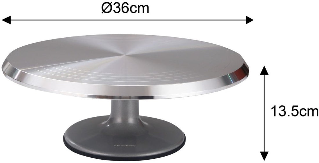 Klausberg 7772 draaiend taartplateau 36 cm – aluminium, om taarten te versieren – foto 3