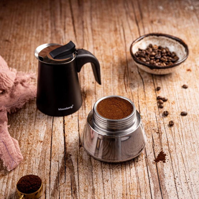 Klausberg KB-7847 percolator voor 12 kopjes espresso – RVS, 600 ml, inductie – foto 2