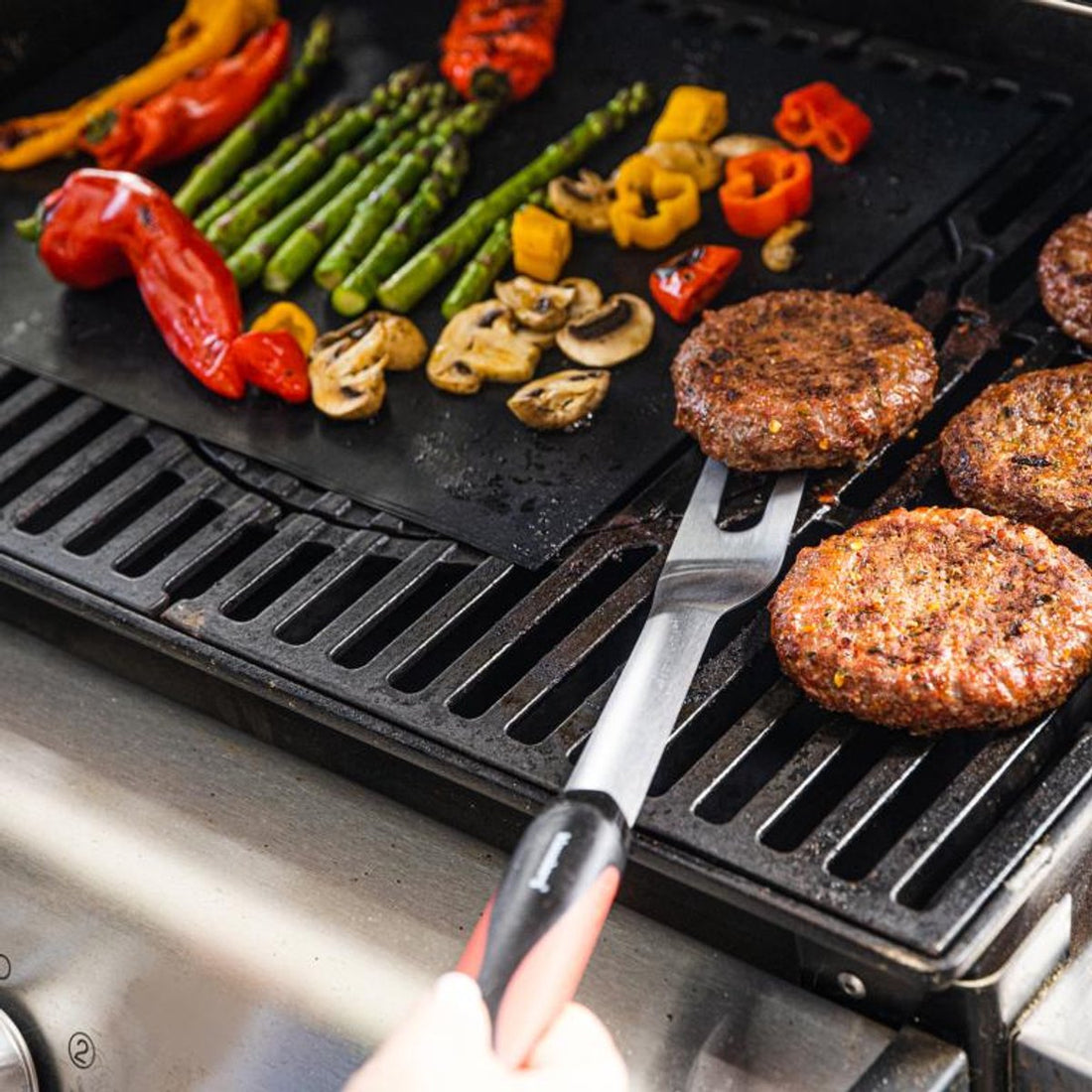 Klausberg KB-7899 bbq set – 3-delige grillset van RVS met spatel, vork en tang – foto 3