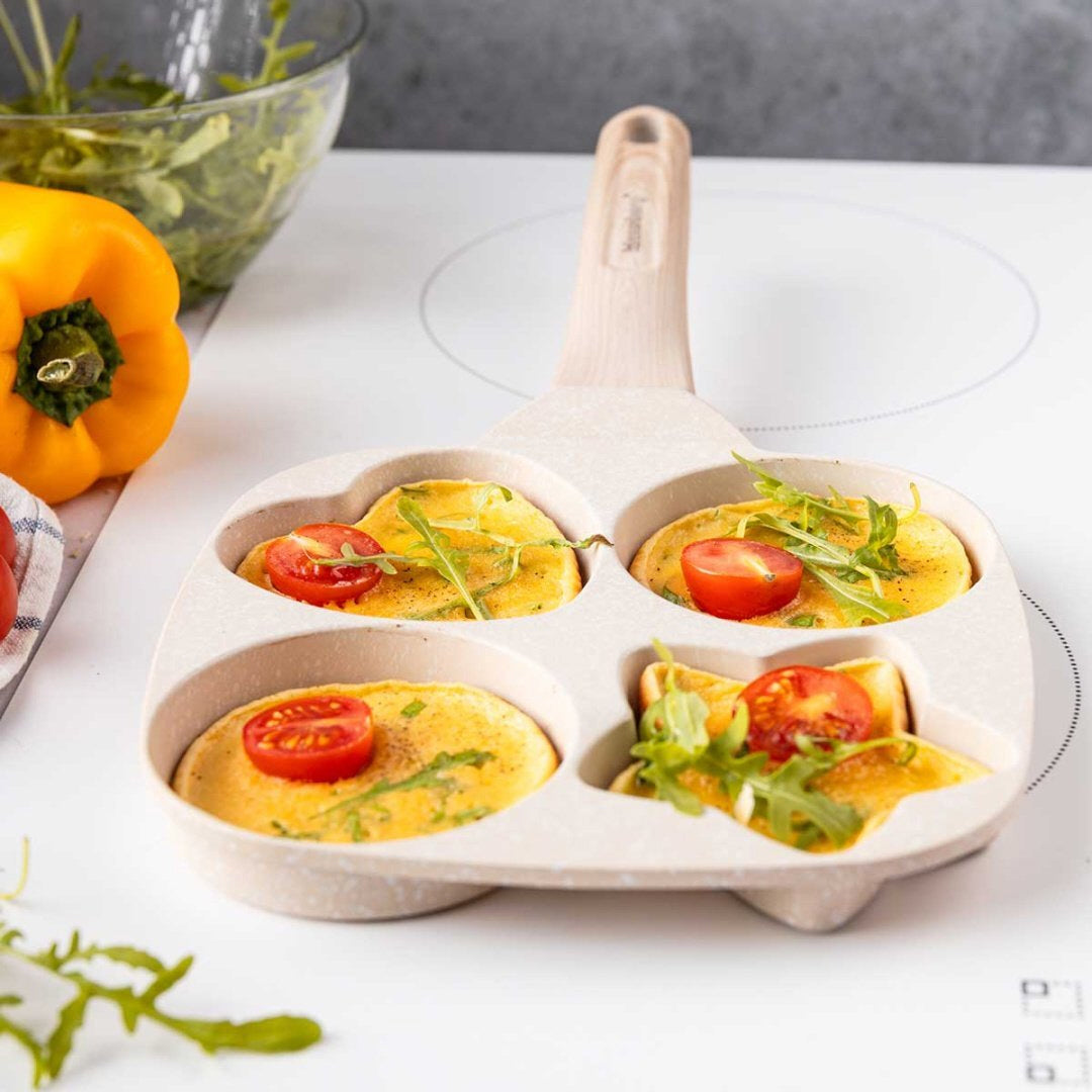 Klausberg KB-7809 eier- en pannenkoekenpan – ster, hart en 2 rondjes, crème – foto 7