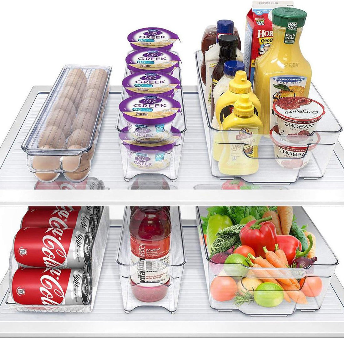 Waal koelkast organizer – doorzichtige bak met handgrepen, 37 x 21,5 x 9,9 cm – foto 4
