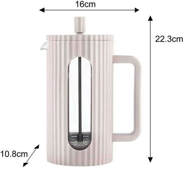 Klausberg KB7754 French press – koffie- en theezetter, 1 liter, beige – foto 2