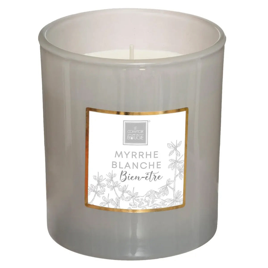Atmosphera Mael Myrrh geurkaars lichtgrijs – 190 g, ca. 40 branduren
