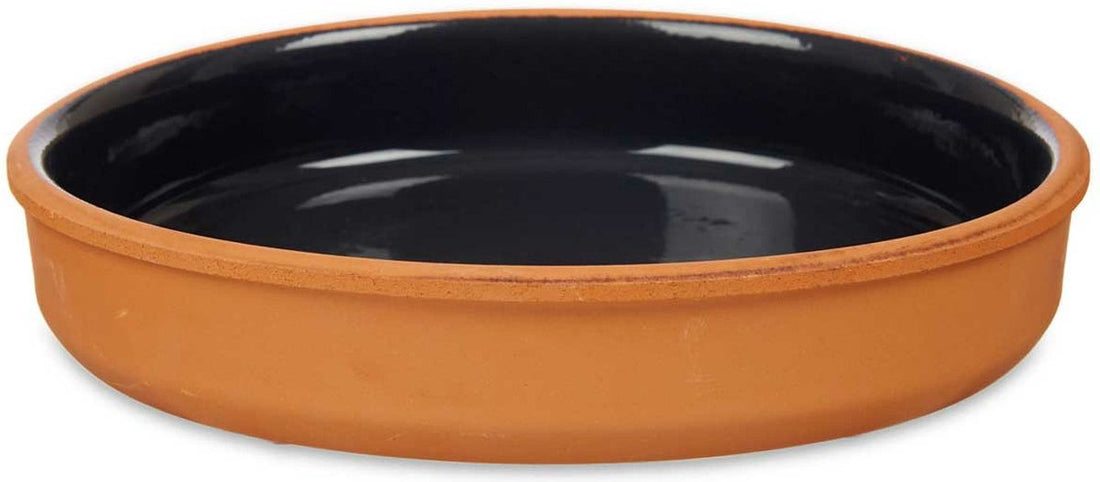 La Dehesa ronde ovenschaal van terracotta – zwart, Ø 23 cm, voor tapas
