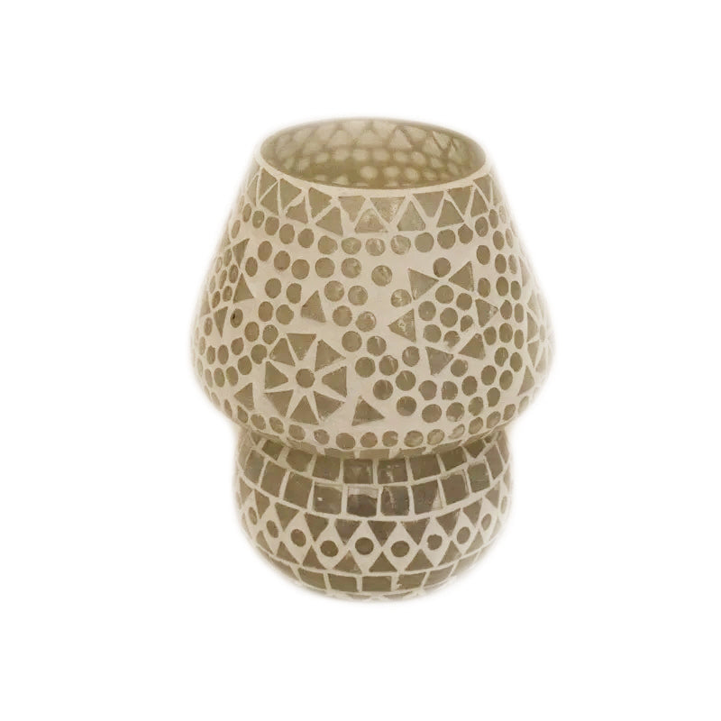 Oriental mosaic mushroom table lamp transparent