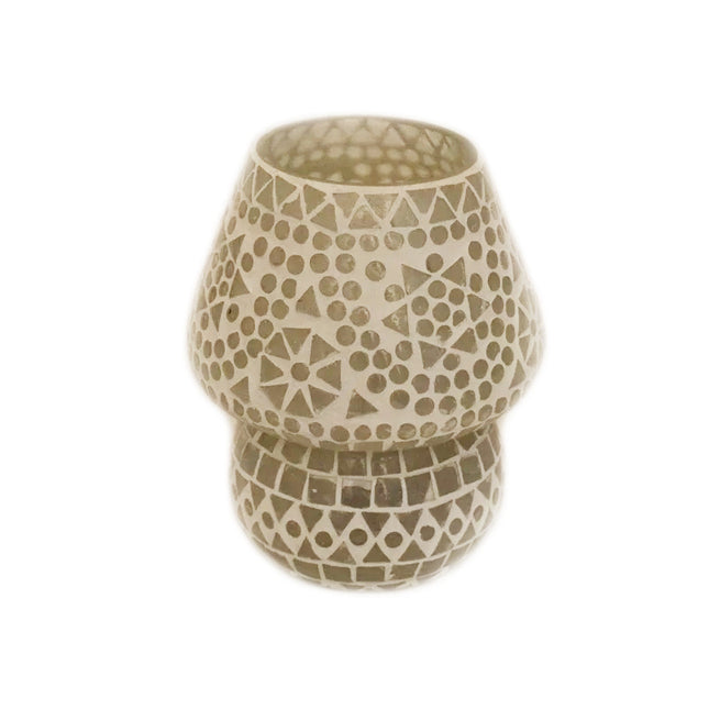 Oriental mosaic mushroom table lamp transparent