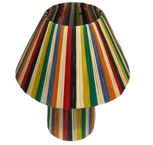 Marokkaanse raffia lampenkap voor tafellamp – multicolor, 34 cm hoog – foto 2