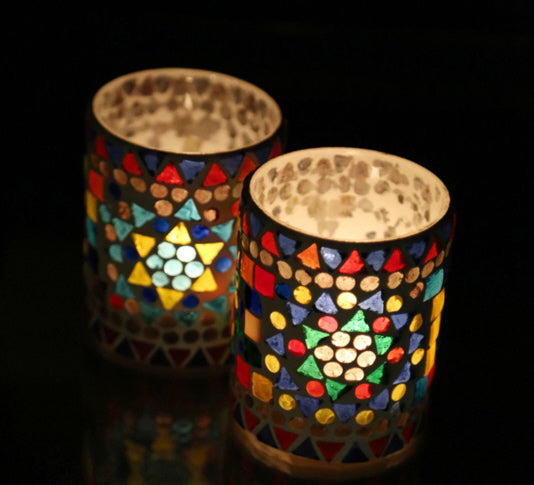 Shine tea light holder multi-color Ø 7.5 cm