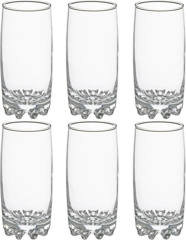 Secret de Gourmet longdrinkglazen Tin – set van 6, 380 ml, vaatwasserbestendig