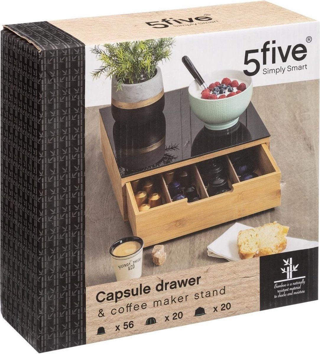 Luxury Coffee Capsule Holder - Bamboo