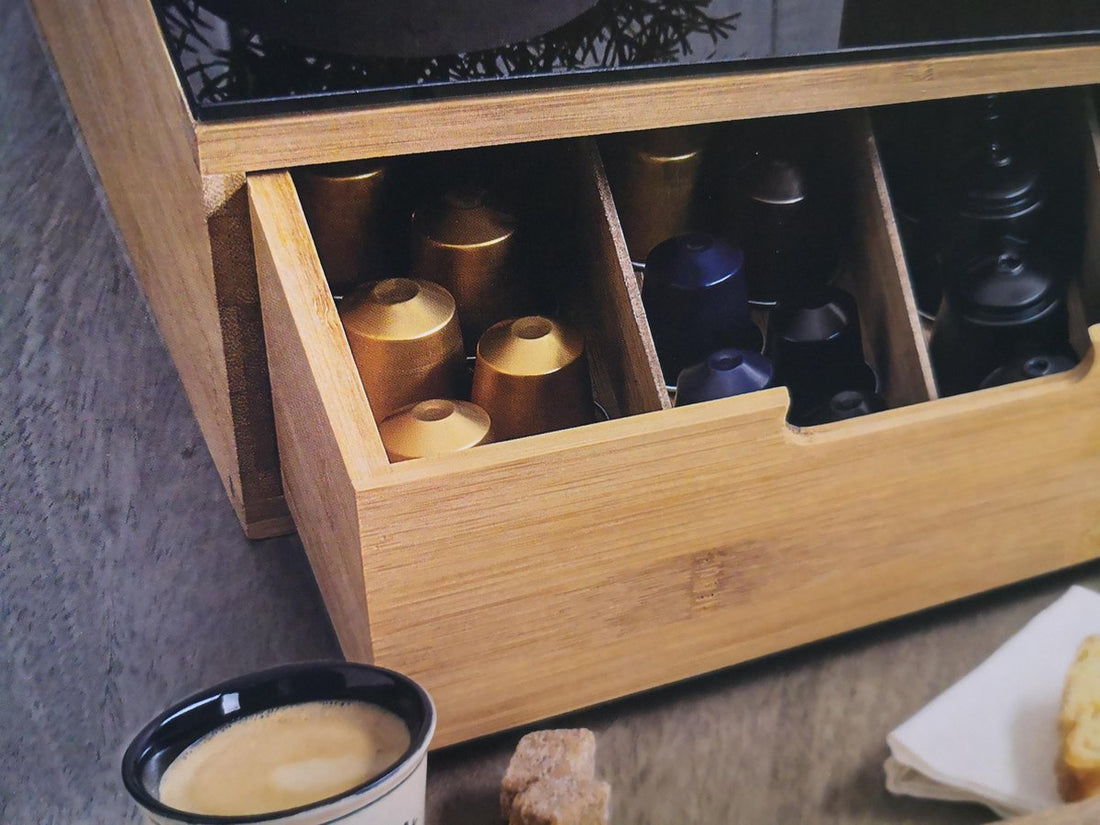 Luxury Coffee Capsule Holder - Bamboo